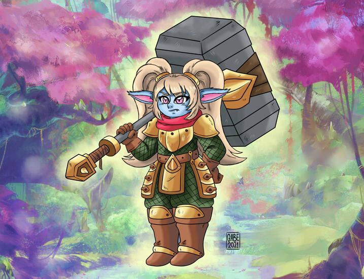 Fanart Poppy League of Legends (full body)