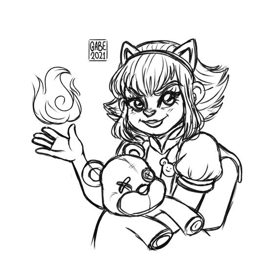 Fanart Annie League of Legends (sketch)